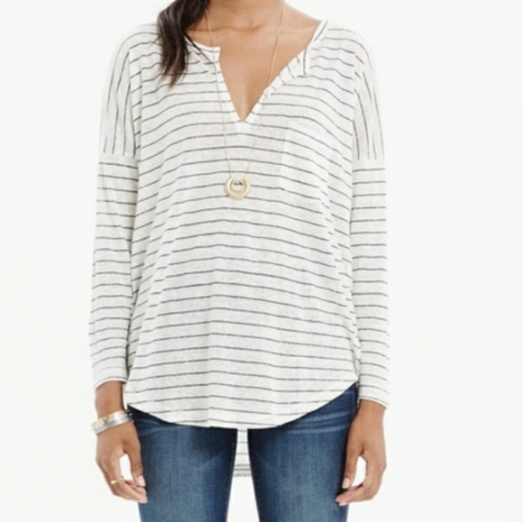Madewell Tops - 2 for $20 Madewell Linen Telegraph Striped T-Shirt